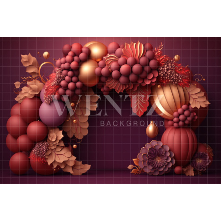 Fabric Photography Background Cake Smash Red and Gold / Backdrop 3041