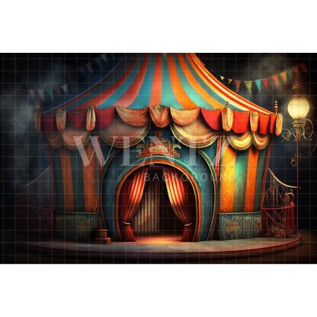 Fabric Photography Background Circus Tent with Lights / Backdrop 3049