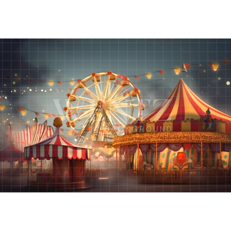 Fabric Photography Background Amusement Park / Backdrop 3050