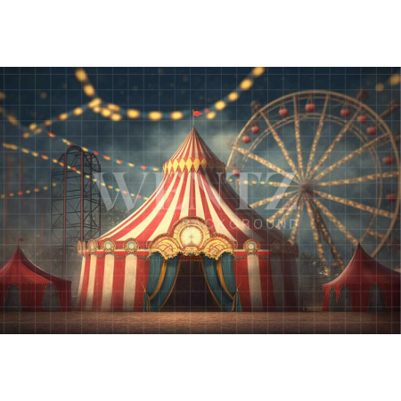 Fabric Photography Background Circus in the Amusement Park / Backdrop 3055