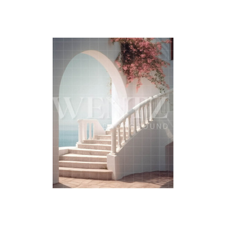 Fabric Photography Background Nature Scenery with White Staircase / Backdrop 3061