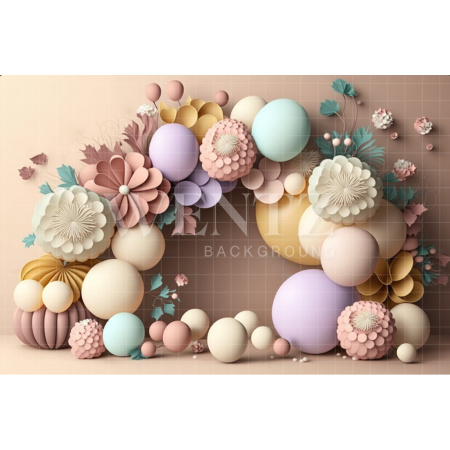 Fabric Photography Background Cake Smash Floral Candy Color / Backdrop 3098