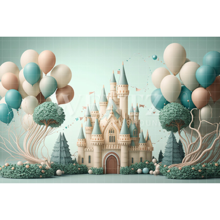 Fabric Photography Background Cake Smash Little Castle / Backdrop 3106