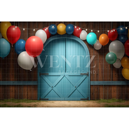 Fabric Photography Background Cake Smash Candy Blue Door / Backdrop 3120