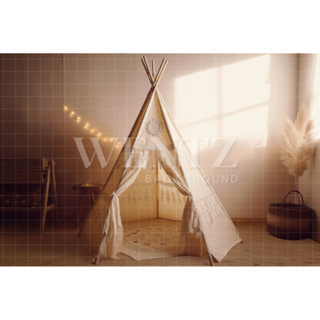 Fabric Photography Background Set with Boho Tent / Backdrop 3187