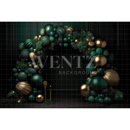 Fabric Photography Background Cake Smash Green and Gold / Backdrop 3190