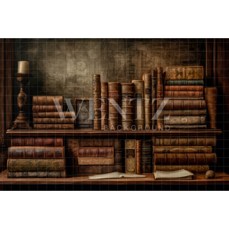 Fabric Photography Background Set with Books / Backdrop 3209