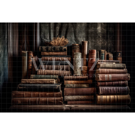 Fabric Photography Background Set with Books / Backdrop 3211