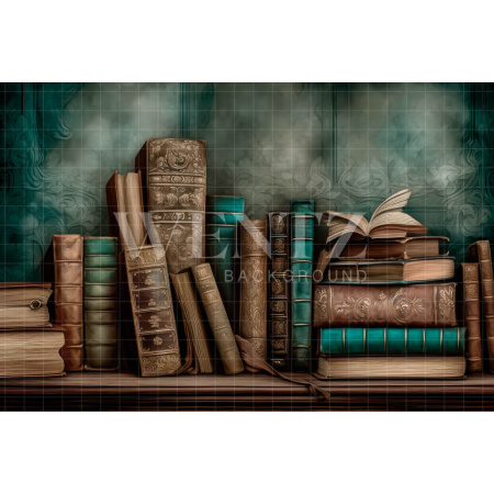 Fabric Photography Background Set with Books / Backdrop 3217