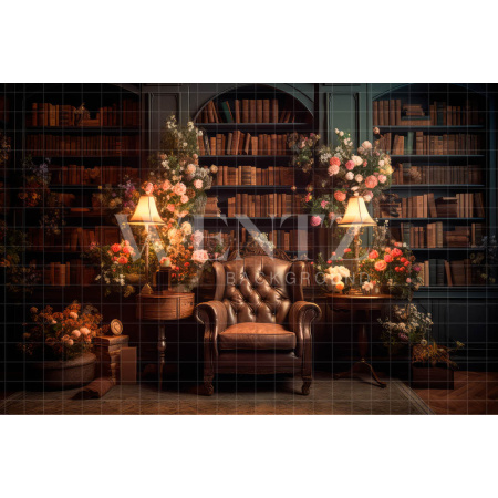 Fabric Photography Background Floral Library / Backdrop 3219