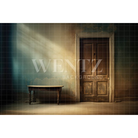 Fabric Photography Background Set with Rustic Door / Backdrop 3289