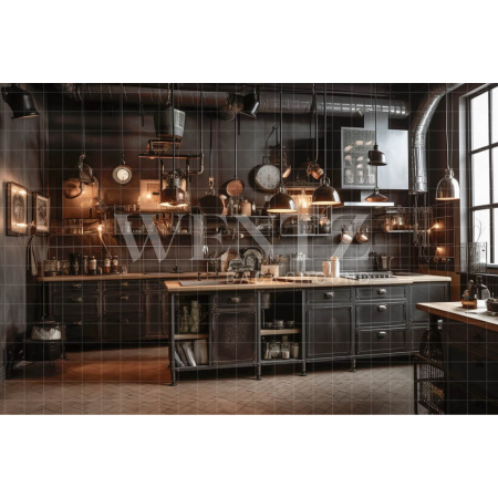 Fabric Photography Background Kitchen / Backdrop 3408