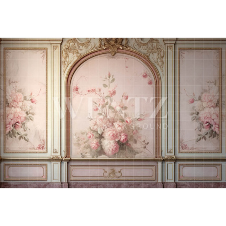 Fabric Photography Background Floral Boiserie / Backdrop 3598