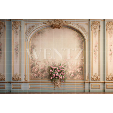 Fabric Photography Background Floral Boiserie / Backdrop 3599