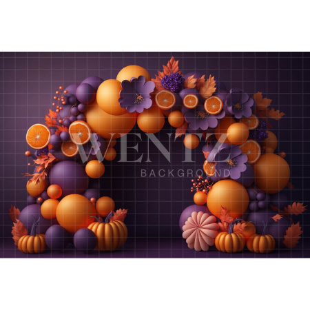 Fabric Photography Background Cake Smash Pumpkins / Backdrop 3696