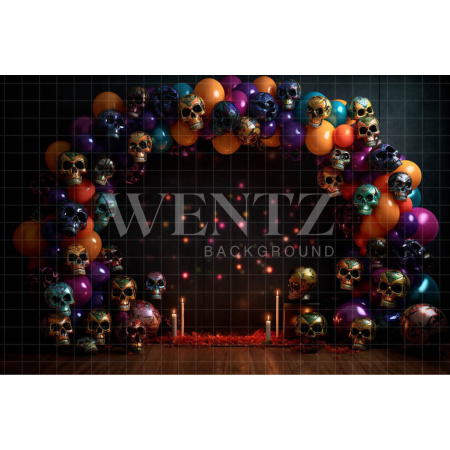 Fabric Photography Background Cake Smash Skulls / Backdrop 3698