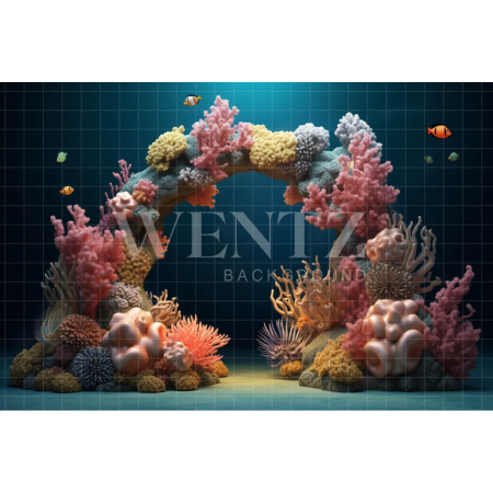 Fabric Photography Background Bottom of The Sea Arch / Backdrop 3766