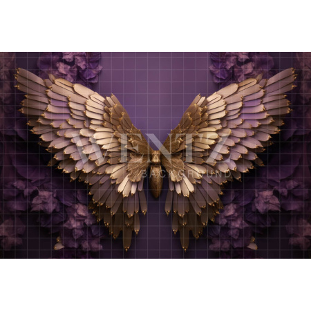 Fabric Photography Background Golden Wings / Backdrop 3797