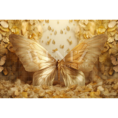 Fabric Photography Background Golden Wings / Backdrop 3798