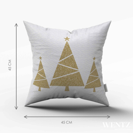 Pillow Case Christmas Golden Pine Tree - 45 x 45 / WA13