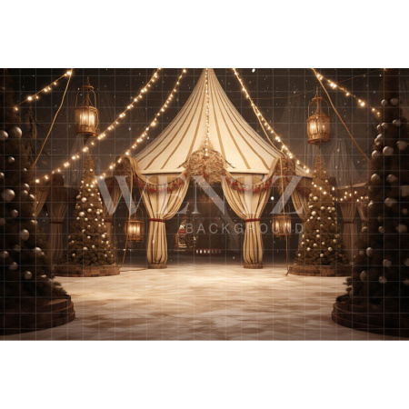 Fabric Photography Background Christmas Circus / Backdrop 4109