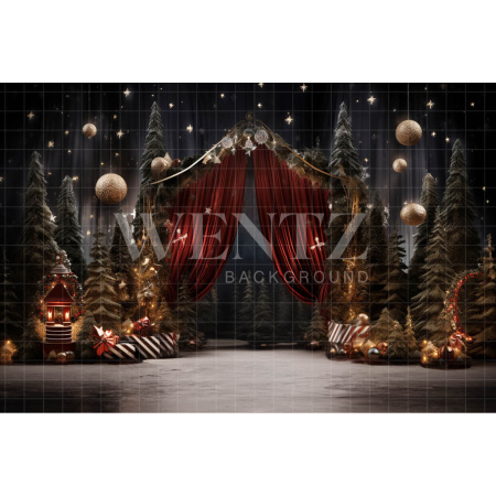 Fabric Photography Background Christmas Set / Backdrop 4137