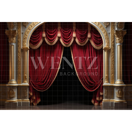 Fabric Photography Background Scenery with Red Curtains / Backdrop 4142