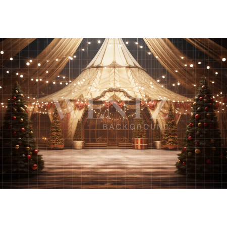 Fabric Photography Background Christmas Circus / Backdrop 4166