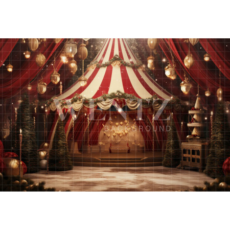 Fabric Photography Background Christmas Circus / Backdrop 4167