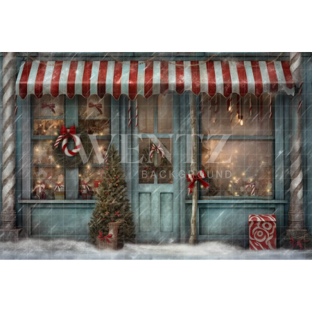 Fabric Photography Background Christmas Store / Backdrop 4198