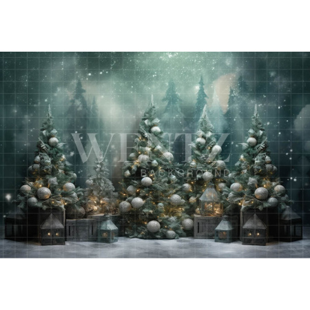 Fabric Photography Background Christmas Trees / Backdrop 4200