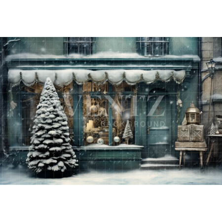 Fabric Photography Background Christmas Store / Backdrop 4208