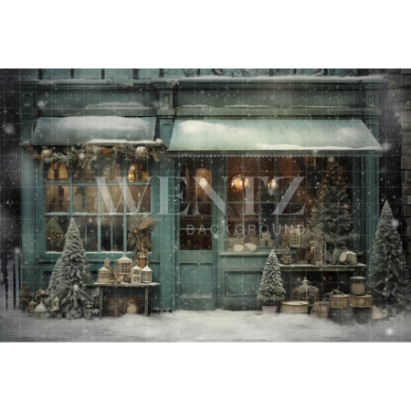 Fabric Photography Background Christmas Store / Backdrop 4209