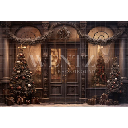 Fabric Photography Background Christmas Store / Backdrop 4210