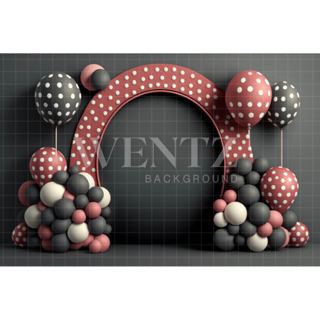 Fabric Photography Background Polka Dot Balloons / Backdrop 4250