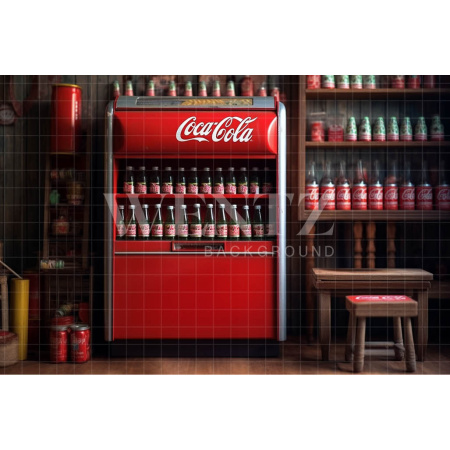 Fabric Photography Background Soda Machine / Backdrop 4252