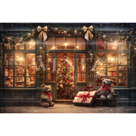 Fabric Photography Background Christmas Toy Store / Backdrop 4303