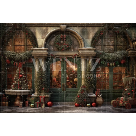 Fabric Photography Background Christmas Store / Backdrop 4325