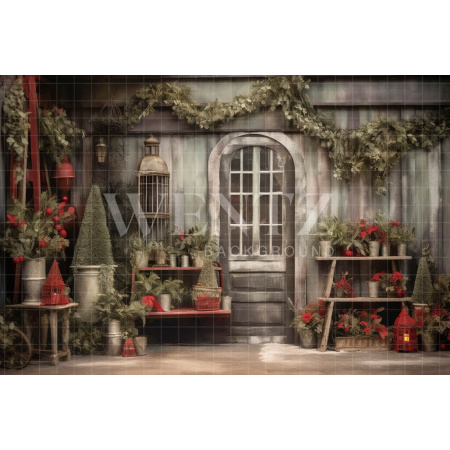 Fabric Photography Background Rustic Christmas Set / Backdrop 4336