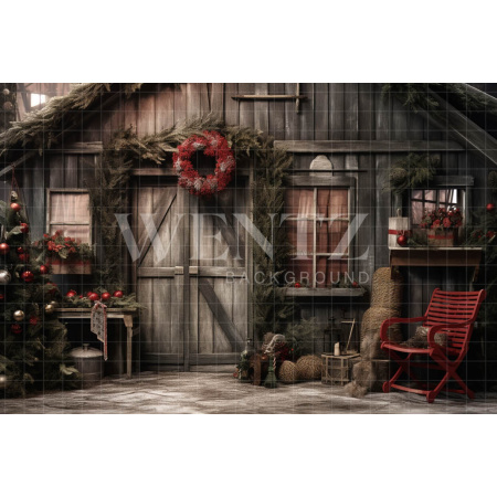 Fabric Photography Background Rustic Christmas Set / Backdrop 4337