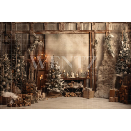 Fabric Photography Background Vintage Christmas Set / Backdrop 4342