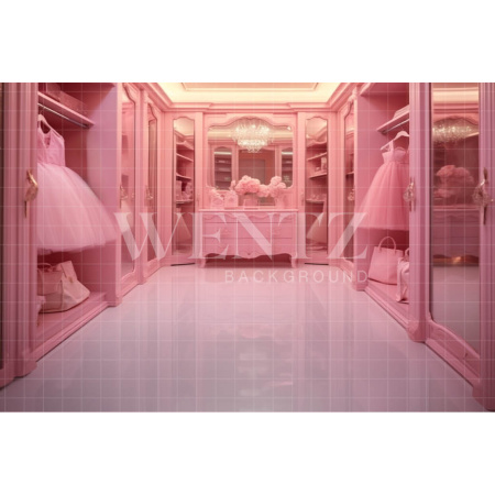 Fabric Photography Background Pink Closet / Backdrop 4442