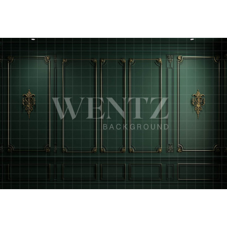 Fabric Photography Background Green Boiserie / Backdrop 4504