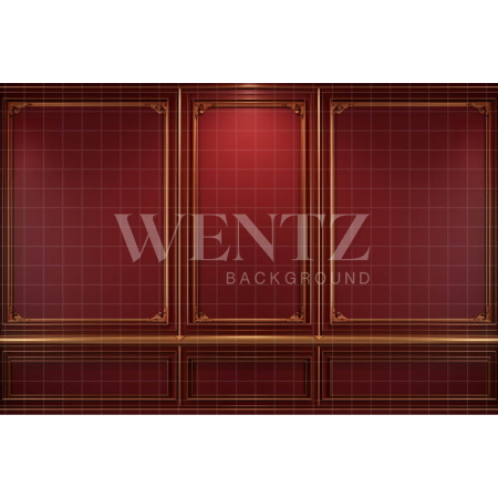 Fabric Photography Background Red Boiserie / Backdrop 4505