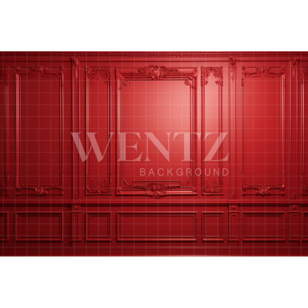 Fabric Photography Background Red Boiserie / Backdrop 4514