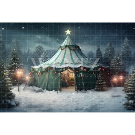 Fabric Photography Background Christmas Green Tent / Backdrop 4516