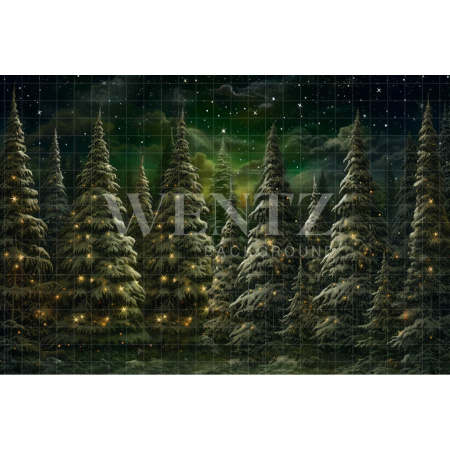 Fabric Photography Background Pine Tree Forest / Backdrop 4561