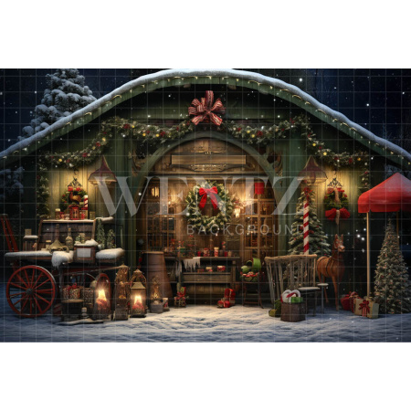 Fabric Photography Background Christmas Toys Workshop / Backdrop 4571