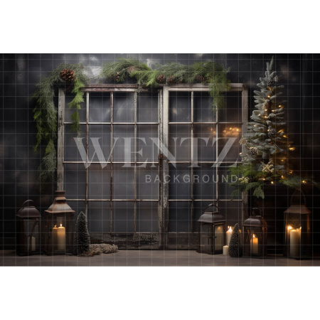 Fabric Photography Background Rustic Christmas Set / Backdrop 4587