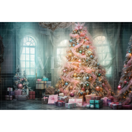 Fabric Photography Background Candy Color Christmas Set / Backdrop 4641